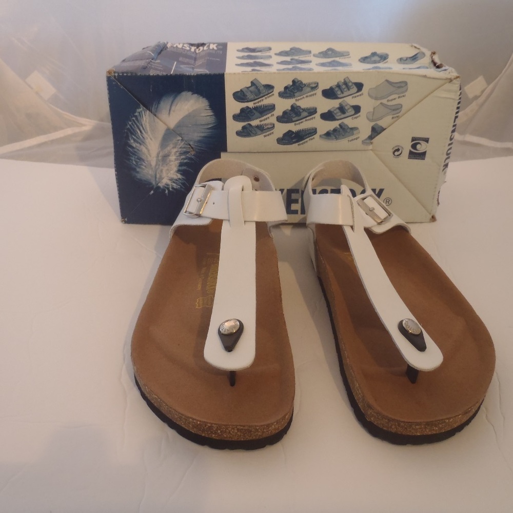 BIRKENSTOCK Thong style Ladies White Sandal 8-8.5